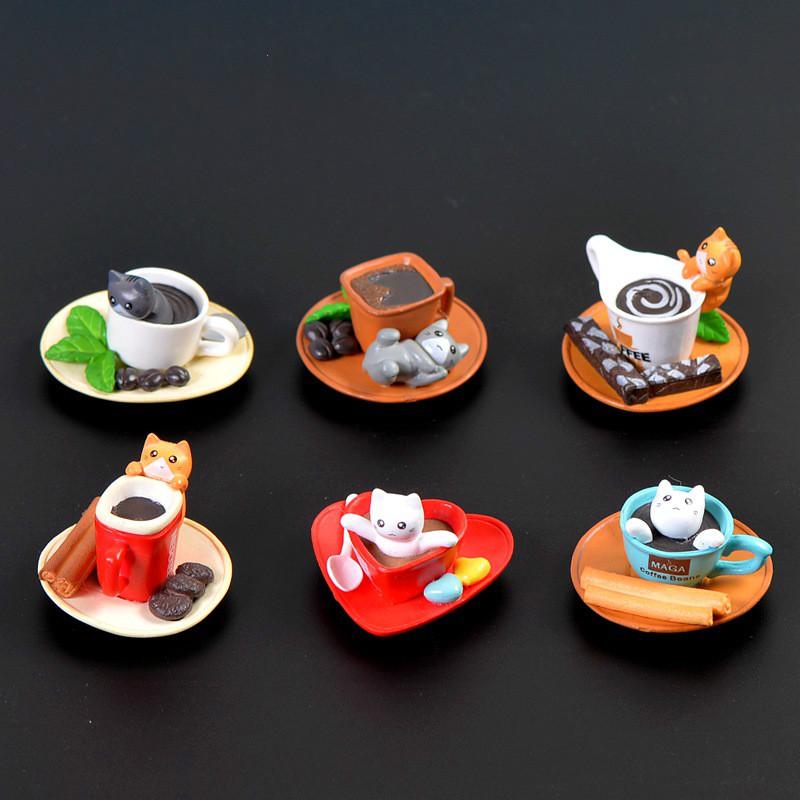 3PCS Moss Micro-landscape Decoration Kitten Scene Dessert Kitten DIY Assembly Small Furnishings