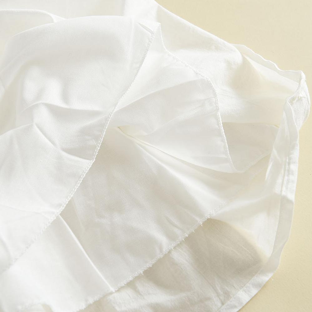 Barn Jenter Hvit bomull Tynn Kjole Sommer Blonder Prinsesse V-hals Kjoler Barn Baby Bryllupsfest Vestidos