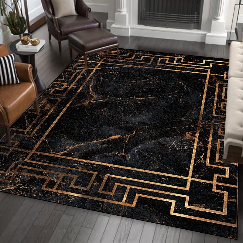 Luxury Living Room Dining Large Carpet Rug for Bedroom Soft Non Slip Floor Mat Washable Non Shedding Lounge Entrance Doormat
