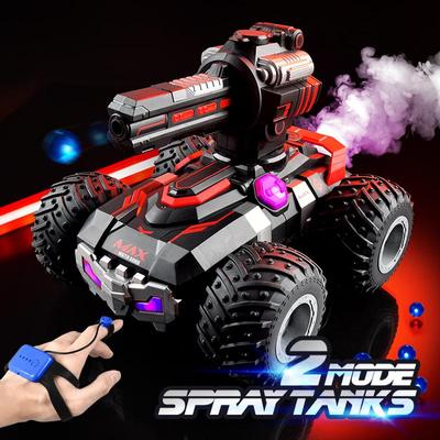 Kids Gesture Sensing Remote Control Mecha Tank Launching Water Bomb Four-Wheel Off-Road Vehicle RC Toy