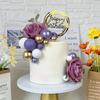 28 BUC Torturi Decorate Tort cu Flori Violet Aur Alb Boem La Mulți Ani Tort Decorat Nuntă