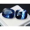 16.90 Ct NATURAL Sapphire BLUE Cushion Cut CERTIFIED Loose Gemstone Pair A-5185QQQ