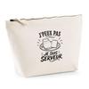 Toiletry Bag - PLANETEE - I Can't I'm a Waiter - Beige - 100% Cotton - Durable DTG Printing