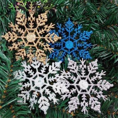 1PC Schneeflocken Hängende Ornamente Urlaub Party Home Decor Decor Zubehör Weihnachten Ornamente Schneeflocke