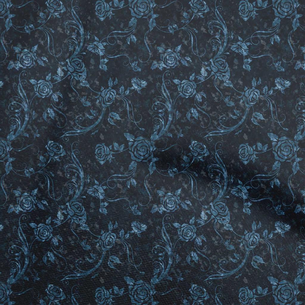 oneOone Cotton Flex Brown Fabric Asian Batik Floral Dress Material Fabric Print Fabric By The Yard 40 Inch