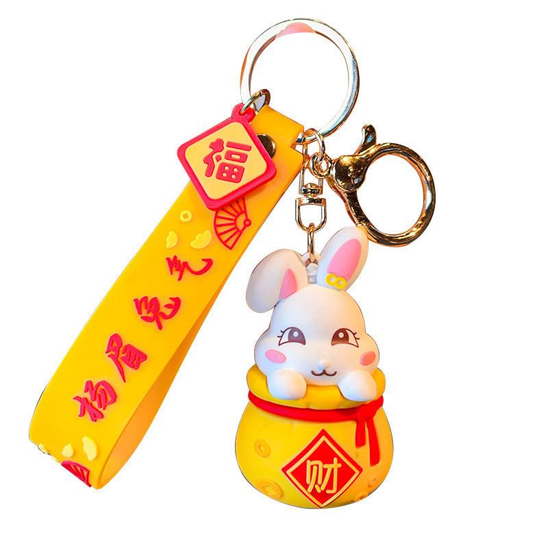 Adorable Rabbit Keychain Silicone Charm Perfect For Gifts And Backpack Decoration