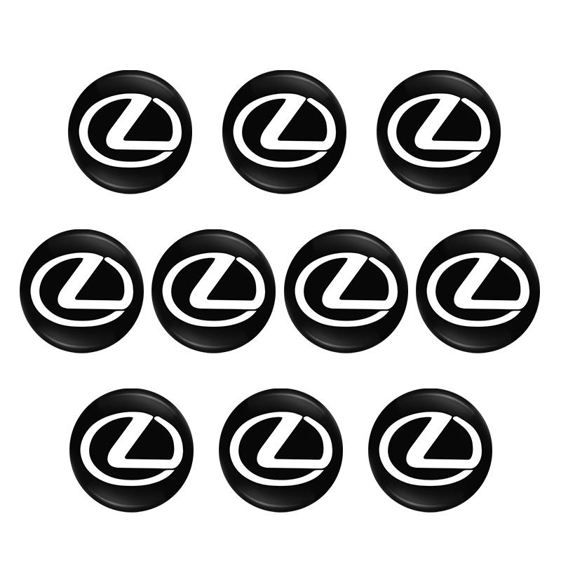 MMLU4 14/16mm Car Key Stickers Aluminum Decorative Paster For Lexus RX330 IS250 Ct200h ES300h GX Auto Interior Accessories keychain