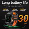New 1200mAh Large Capacity Battery Smart Watch Men Outdoor Flashlight 3ATM Waterproof Sports Fitness Bluetooth Call Smartwatch