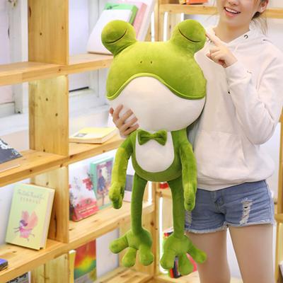Stuffed Doll Cartoon Skin-friendly Elegent Style Colorful Green Frog Stuffed Doll Party Bedroom Gifts For Household Decoration