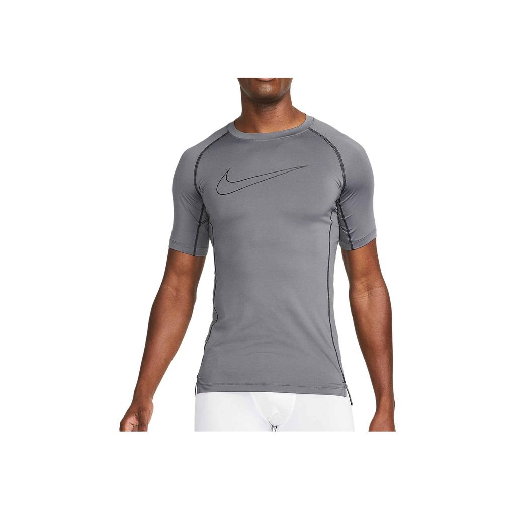 Nike Logo Round Neck Pullover Tight Short Sleeve T-Shirt Men Tops Slate-Grey DD1993-068