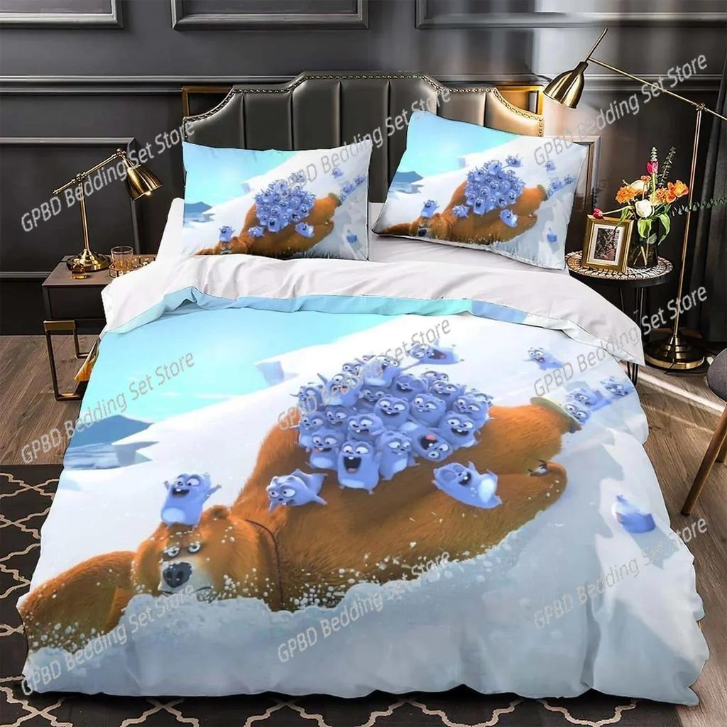 Anime Grizzy e i Lemming 3D NUOVO Copripiumino Federa Set Biancheria da Letto Adulto Ragazzo Ragazza Decorazione Camera da Letto Singolo Matrimoniale Grande