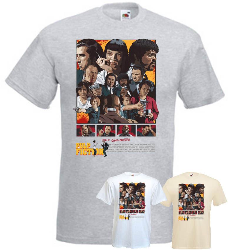 Pulp Fiction v30 T-shirt Quentin Tarantino white grey natural S-5XL XXL