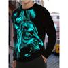 Fashion Lion 3D Printing Men's Long Sleeve T Shirt Autumn Pullover Comfortable Fit Street Casual Oversized Harajuku Shirt Tops