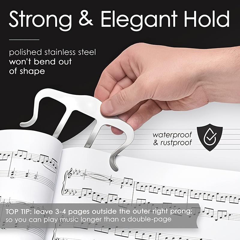 1pc Large Music Book Clip For Piano, Guitar, And Violin Securely Holds Sheet Music For Easy Reading