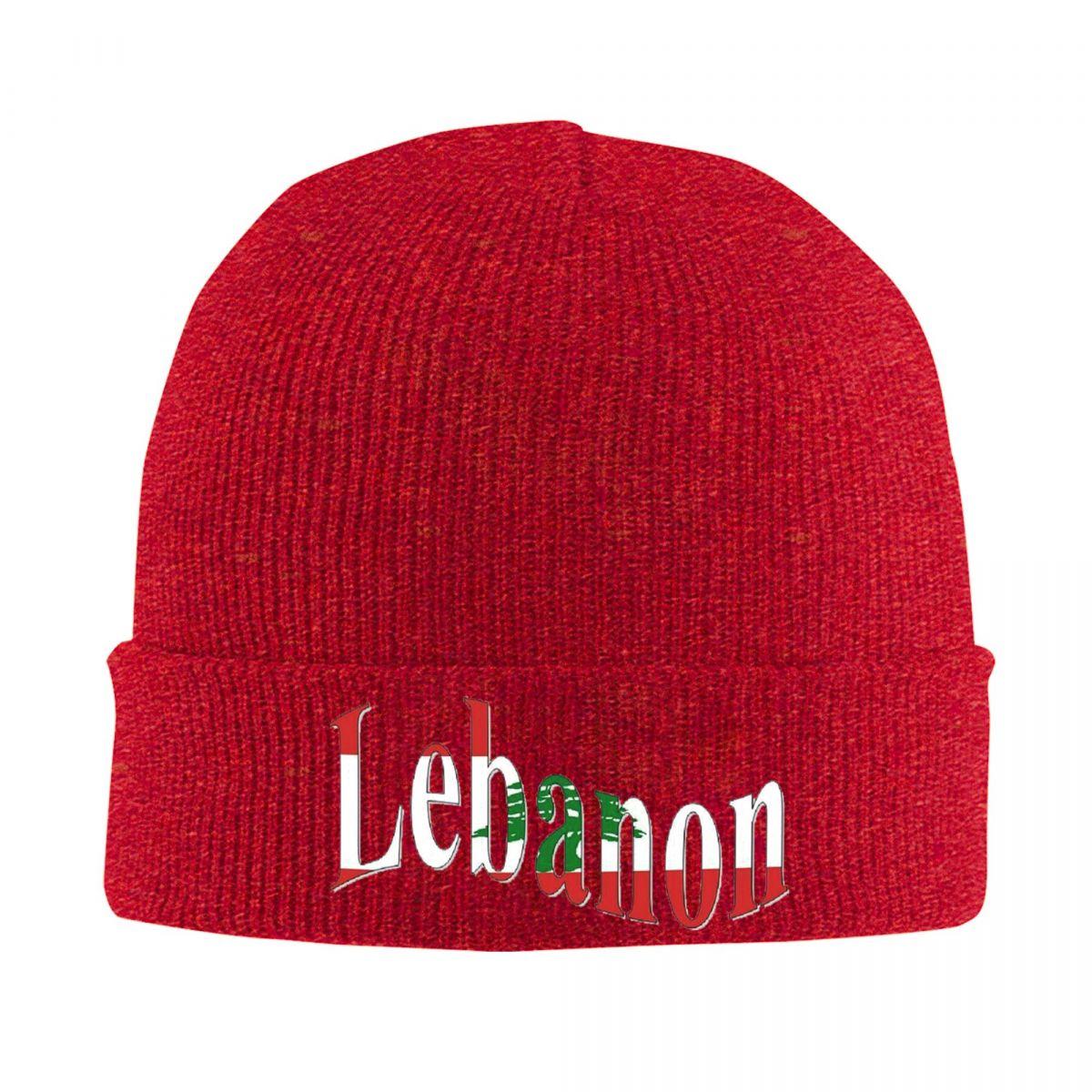

I Heart Lebanon Lebanese Flag Warm Knitted Cap Fashion Bonnet Hat Autumn Winter Outdoor Beanies Hats for Men Women Adult One Size