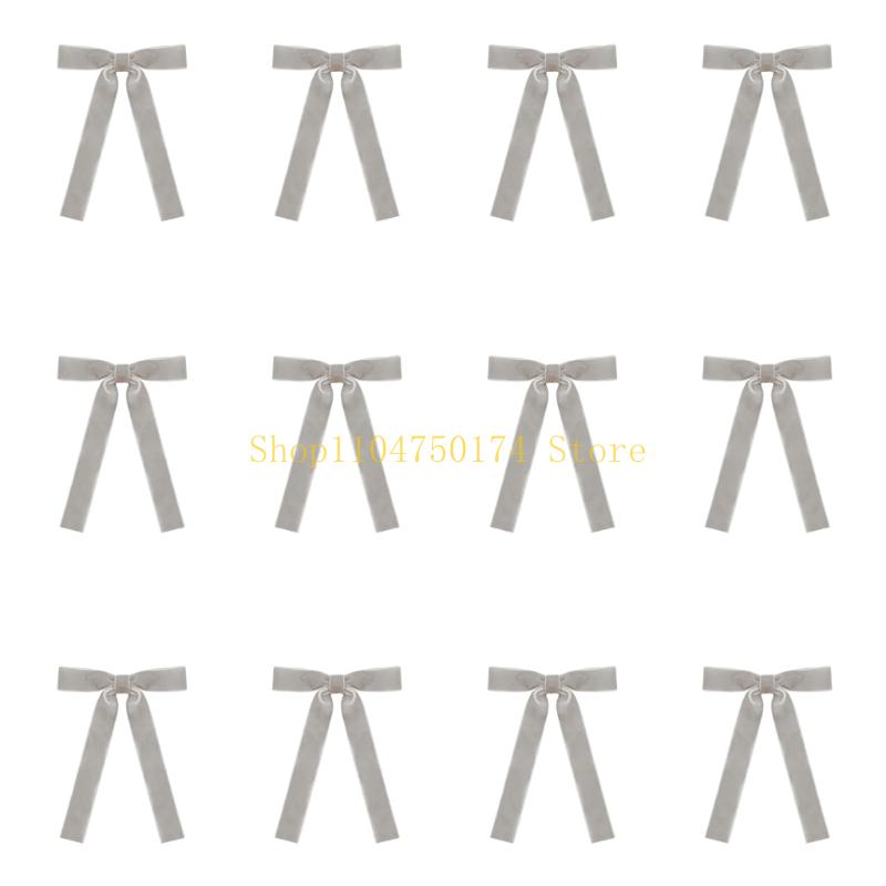 Elegant Velvety Twist Bowknot Christmas Tree Ornament Velvety Holiday Decors For Festival Home Office Decors top sale