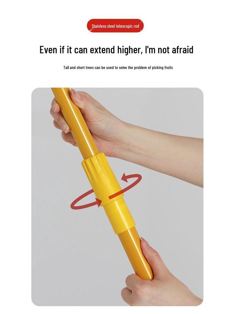 High-Altitude Metal & Mesh Fruit Picking Basket for Waxberry, Loquat, Peach, and Plum