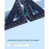 4 In 1 Aluminum Alloy Ruler Stationery Set Aluminum Alloy Multifunctional Combination Ruler Triangle Protractor for Drawing