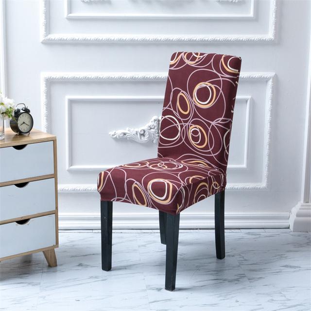 Geometry Chair Cover Dining Elastic Chair Covers Spandex Stretch Office Use Restaurant Weddings Banquet Hotel Seating Seat Covering 1pc