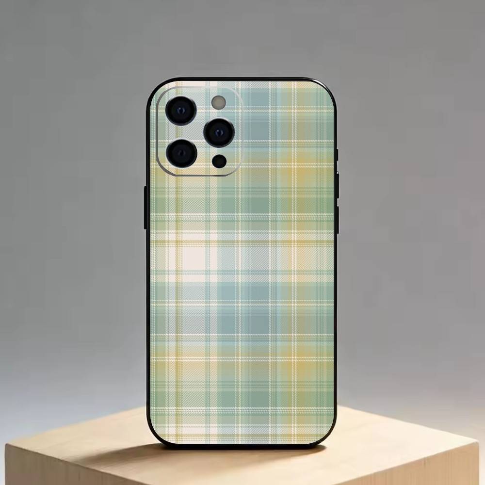 Forest grid style   Phone Case Silicone Soft For IPhone 17 16 15 14 13 12 11 X XR Plus Pro Max Plus