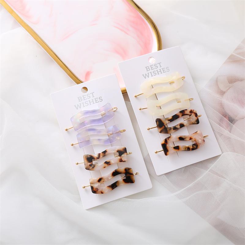 Daily Simple Acid Wax Seamless Hair Clip Multi-color Bangs Clip Dreamlike Colorful Duck Mouth Clip All Girls Hair Accessories