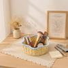 Handwoven Storage Basket Nordic Style Desktop Cosmetic Organizer