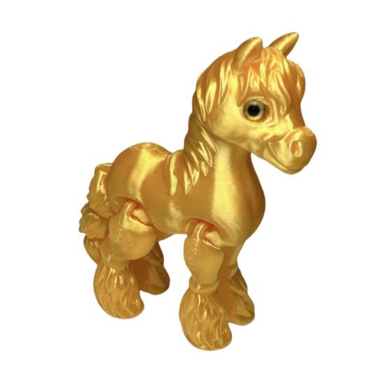 3D Printed Horse Figurine Movable Joints Pony Figure Articulated Animal Model Fidget Toy Home Office Desktop Decoration Ornament
