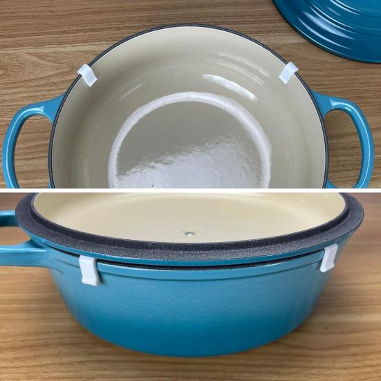 4/12Pcs Silicone Dutch Oven Lid Bumper Clips Easy To Use 3D Designed Silicone Bumper Clip for Enameled Cast Iron Cookware