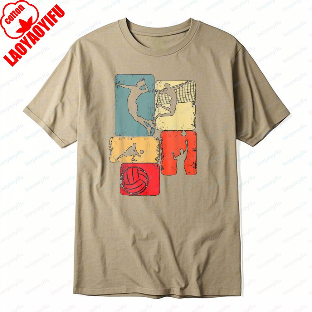 Volleyball Sport Silhouette Printed TShirt Casual Wear Breathable Outdoors Tee Athletic Fashion Women Man Tops Active Lifestyle
