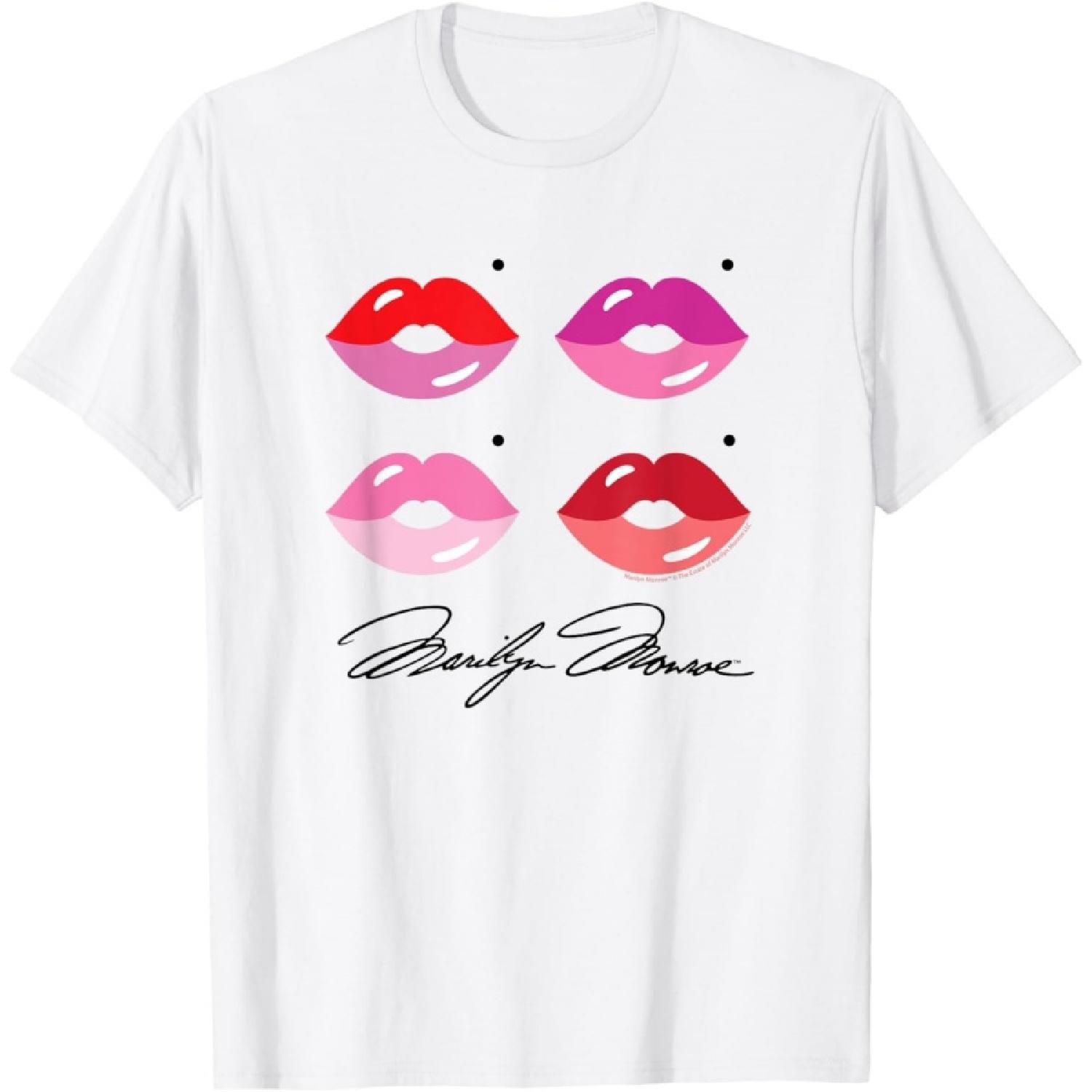 Marilyn Monroe - Marilyn Lips Grid T-Shirt XXXXXL белый