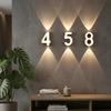 Minimalist Styling Nordic Modern LED Wall Light Simple Geometric Structure Waterproof House Number Plaque Lamp