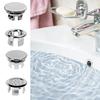 Bathroom Overflow Drain Cover, Round Basin Trim Drain Cap Cover, 22-24mm Sturdy Double Layer Overflow Cover Insert In Hole