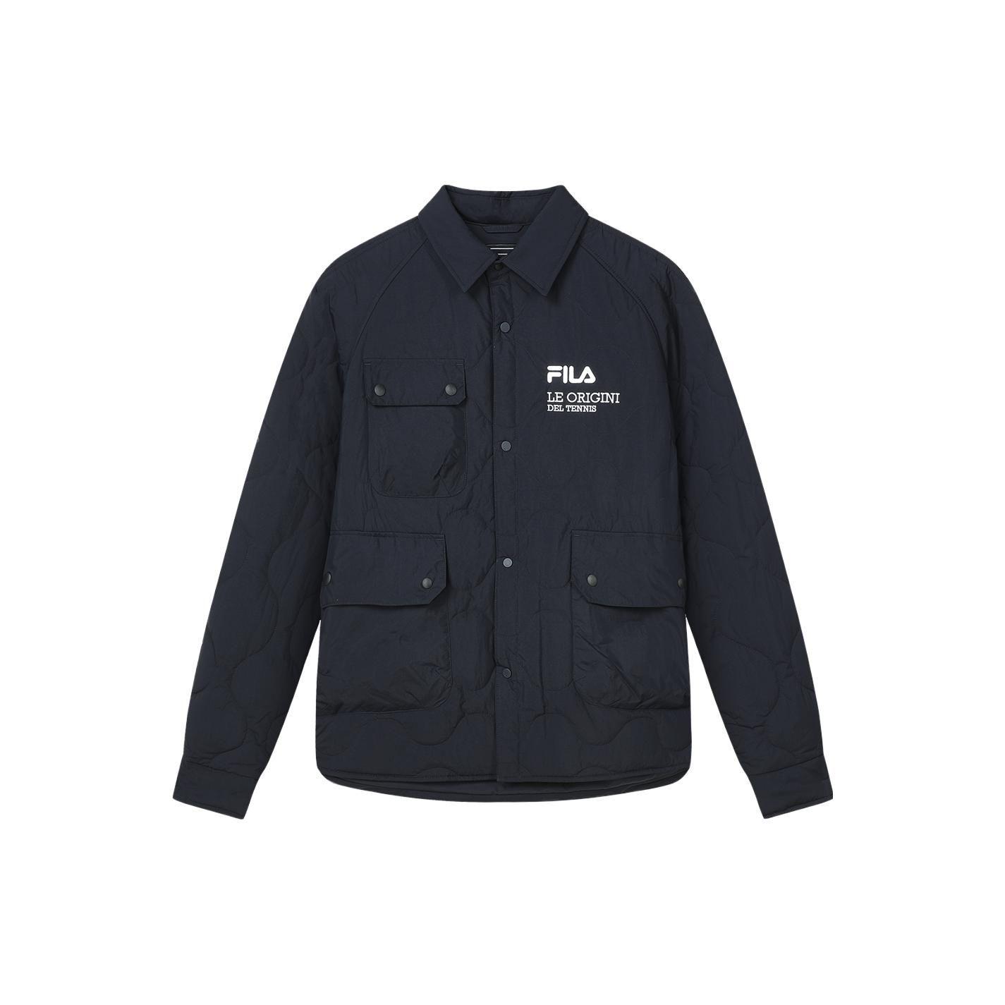 

Fila Поло с принтом логотипа, повседневная хлопковая куртка, мужские куртки Legendary-Blue F11M349910F-NV 2XL