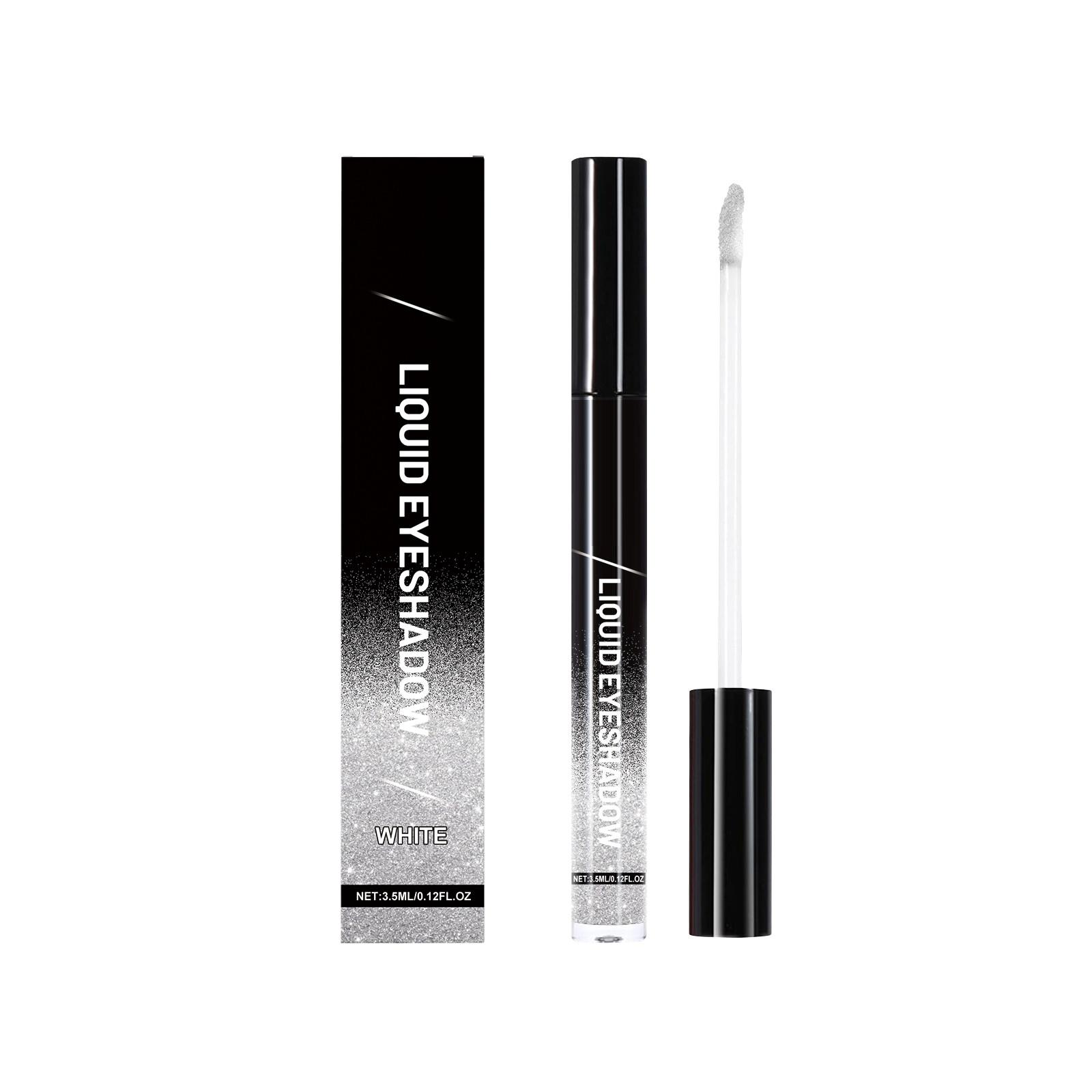 

Блестящие жидкие тени для век, стойкие мерцающие тени для век с кремовой текстурой, которые легко наносить и растушевывать, 3,5 мл One Size белый