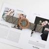 Korean Fashion Women Grass-like Belts Woven Wide Simple Round Button Belts Cotton Linen Elastic Woven High Elastic Dress Belts