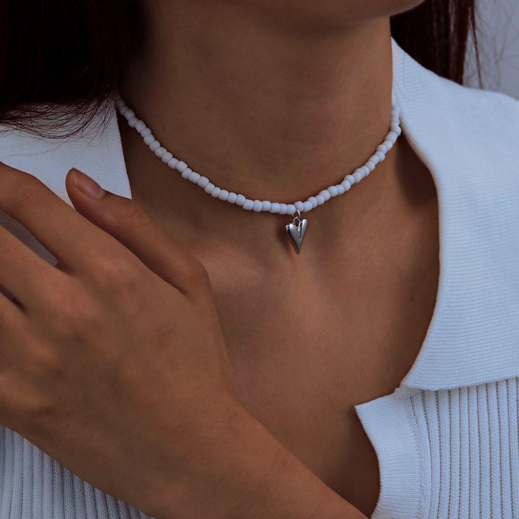 

Богемные Ручной Работы Чокеры-Цепочки с Бусинами Для Девочек Милые Ожерелья с Подвеской в Виде Сердца Любви Оптом Женские Ювелирные Аксессуары Подарки