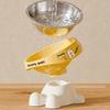 Detachable Stainless Steel Cat Bowl Non-Slip Base Chew-Proof Edge Cat Feeding Bowl Drop Resistant Anti-Tip Cat Food Water Bowl