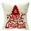 Christmas 40pcs Linen Pillowcase Festive Home Sofa Decoration Pillow Cushion Cover