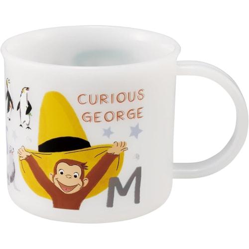 Curious George 200ml Plastic Cup, Dishwasher and Microwave Safe, Antibacterial, Made in Japan, ZOO Set (Plastic Cup, Freezer Bag)