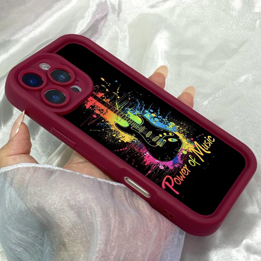 JT432 Power of Music for iPhone 17 16 15 14 13 Pro Max Samsung S26 S25 Ultra A17 A07 A56 A16 Xiaomi 15T Redmi 15c Note 14 13 Soft Case
