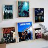 Rock Band L-Linkin Park Anime Poster Klebriger Weißes Papier Aufkleber DIY Zimmer Bar Café Kawaii Zimmer Deko