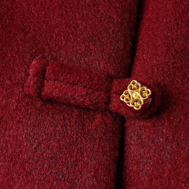 Cappotto casual da donna Pastore con revers in misto lana