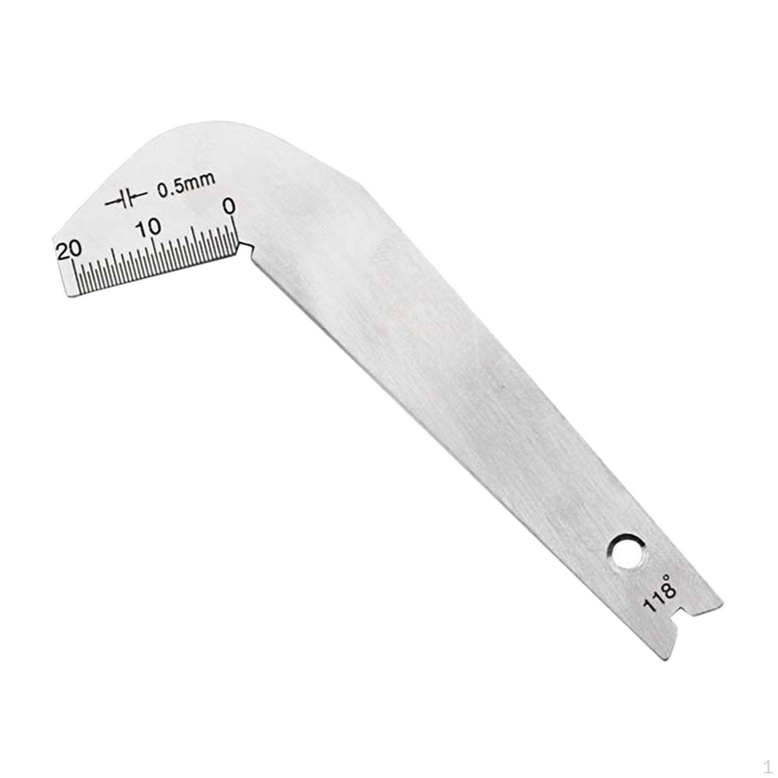 

Drill Angle Gauge Template Welding 118 Degree Weld Corner front edges Woodworking Measurement