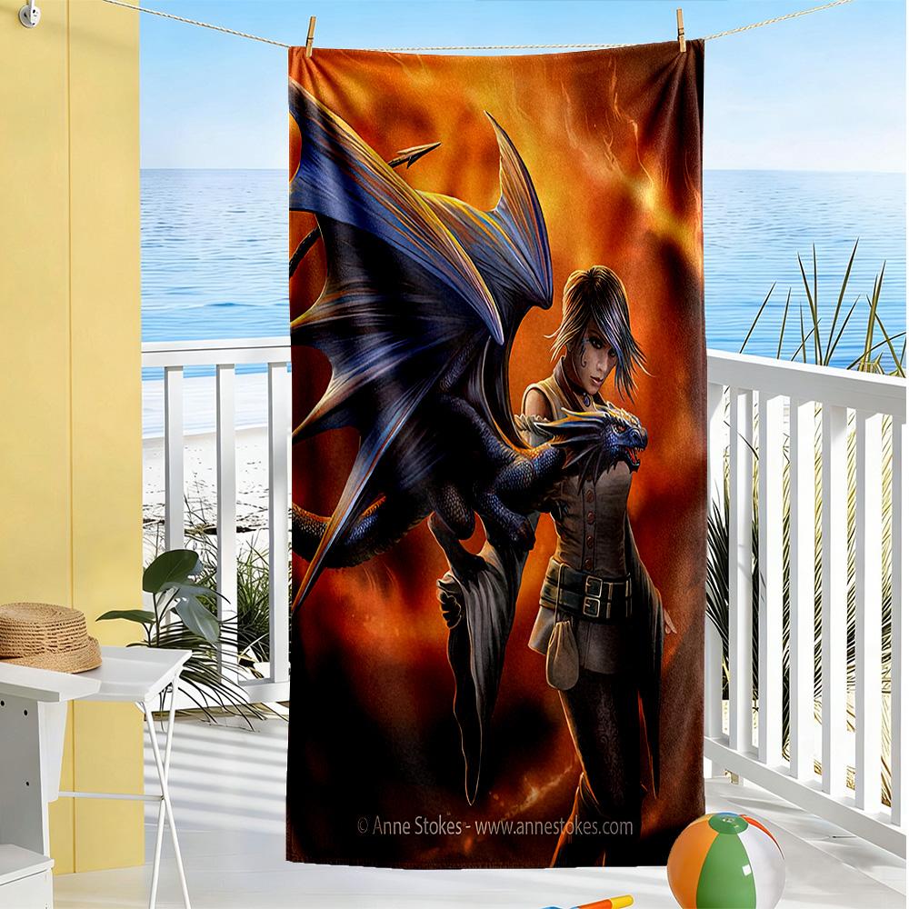 Gothic Style Beach Towel High Absorbency & Quick-Dry Comfortable Lightweight