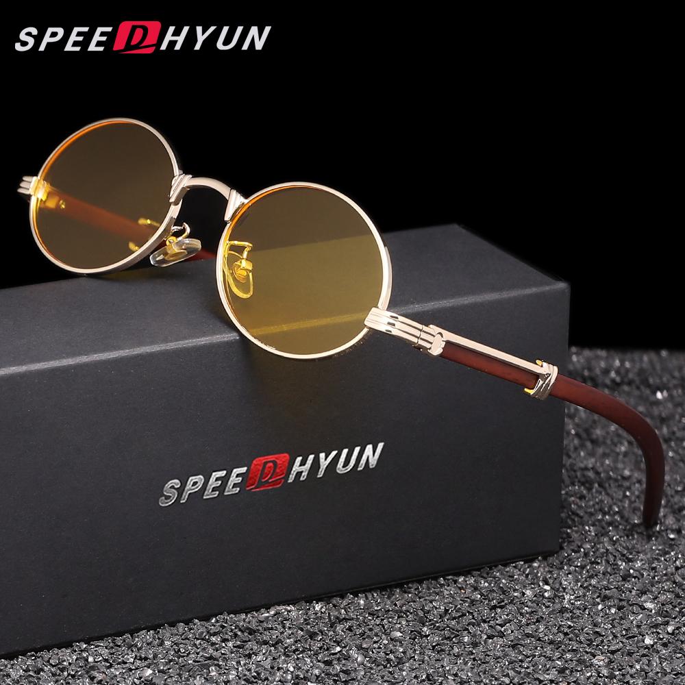 SPEEDHYUN Vintage Round Sunglasses Lightweight Frame with Full UV Protection