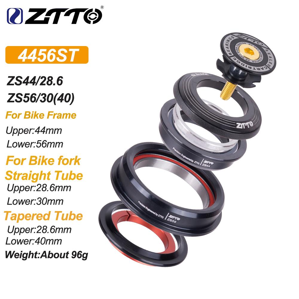 ZTTO MTB Road Bike Internal Threadless Headset SEMI-INTEGRATED CNC Headset 1 1/8"-1 1/2" Sealed Bearing Straight Tapered Fork