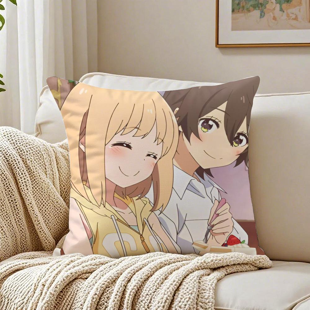 Sweet Yuri Japanese Manga AAsagao to Kasesan Cushion Cover Pillowcase Antidustmite living Room Sofa Decor Cushion Room