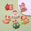 100pcs Kawaii Cartoon Christmas Series Flatback Resin Crafts Fit Phone Deco Parts DIY Children Headwear Scrapbook Embellishment