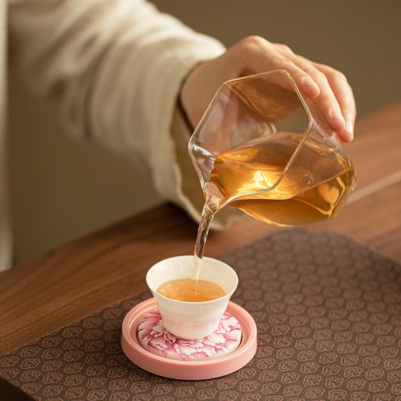 Podtácky na čaj v čínském stylu s absorpcí vody, růžové, Kung Fu, pro domácnost, úložné, držák na čajový šálek, podložka, čajový podnos, obřadní doplňky, nové