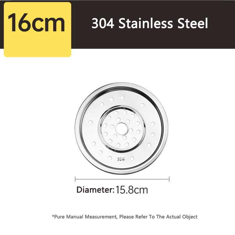 COOKER KING 304 Stainless Steel Steamer Plate Plate for Streaming Steamed Rice Rice Cooking Rack Steamer Steam Compartment 16CM